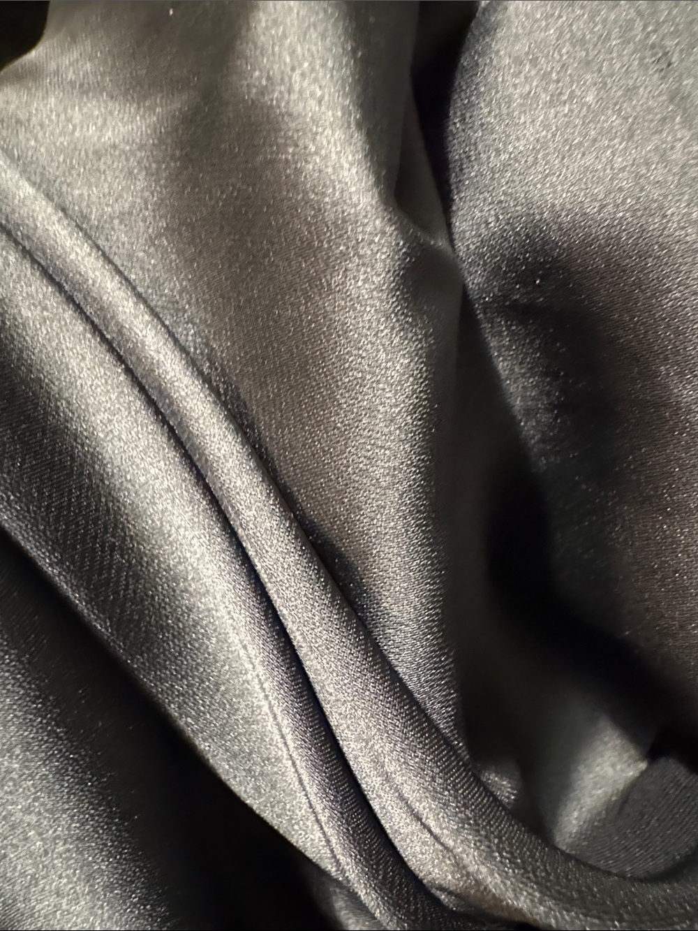 BCBGeneration Size 10 Charcoal One Shoulder Satin Cocktail Dress - Picture 4 of 4